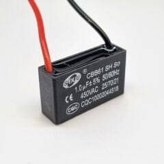 1UF 450V Ac Kablolu Motor Elektrolitik Kondansatör