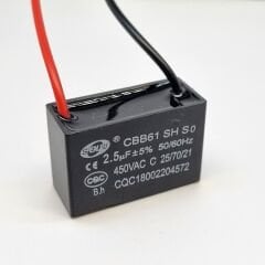 2.5UF 450V Ac Kablolu Motor Elektrolitik Kondansatör