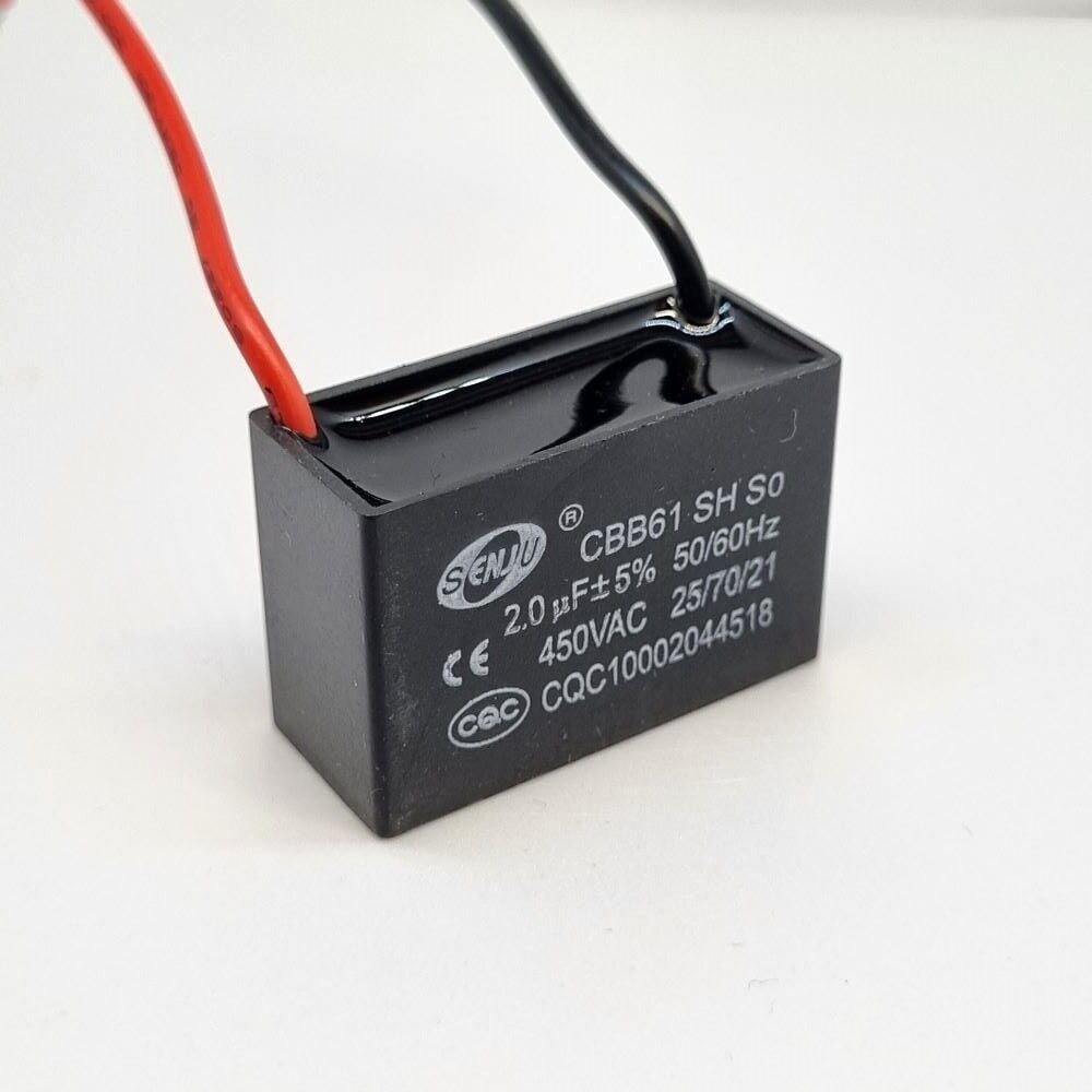 2UF 450V Ac Kablolu Motor Elektrolitik Kondansatör
