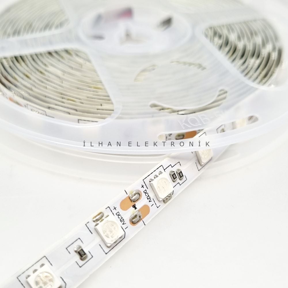 2007-3ÇİPLİ İÇ MEKAN PEMBE ŞERİT LED 5MT 12V