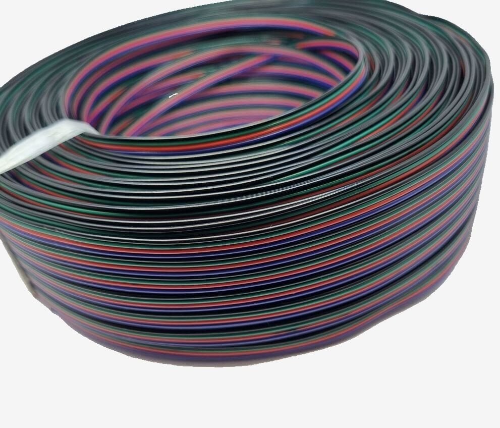 Rgb Kablo 100 Metre 4 lü şerit led kablosu 4x0.22mm