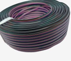 Rgb Kablo 100 Metre 4 lü şerit led kablosu 4x0.22mm