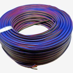 Rgb Kablo 100 Metre 4 lü şerit led kablosu 4x0.22mm