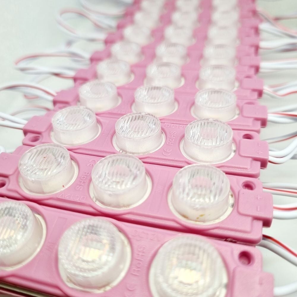 3W Led Modül Pembe 20 Adet (1697)