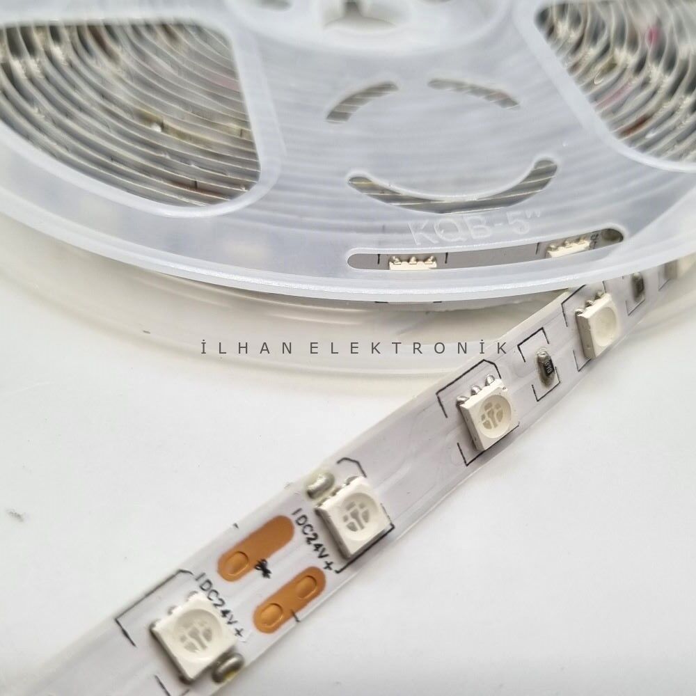 2107-24V 5050 İÇMEKAN PEMBE ŞERİT LED 5MT