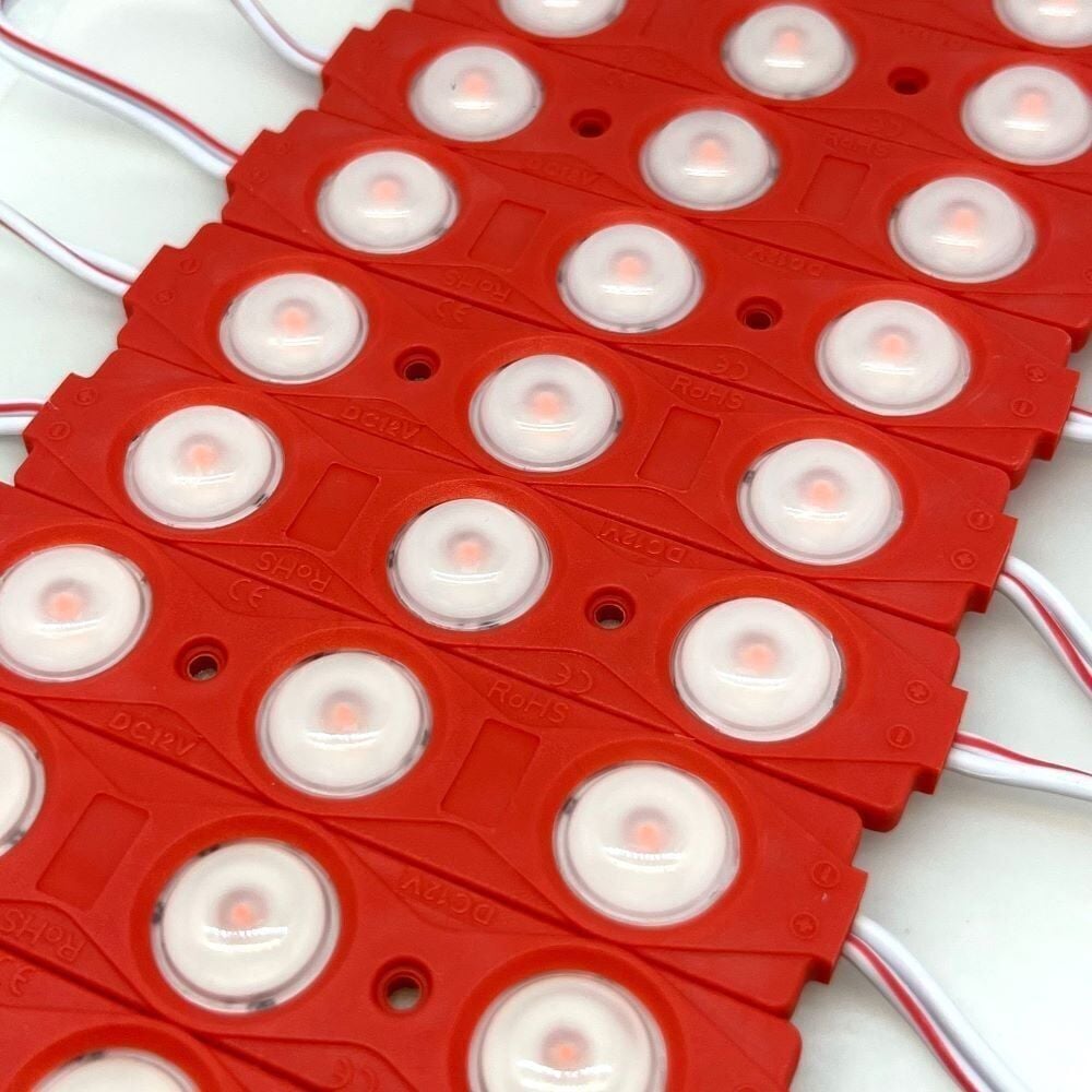 2835 Plus Led Modül Lensli Kırmızı 20 Adet (1782)