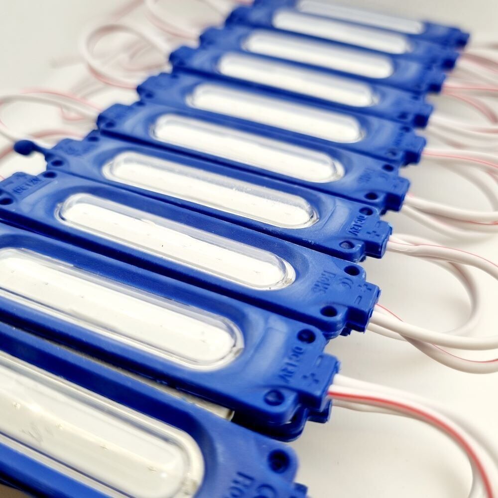 1883-2W COB LED MODÜL LENSLİ MAVİ 12V 20 ADET