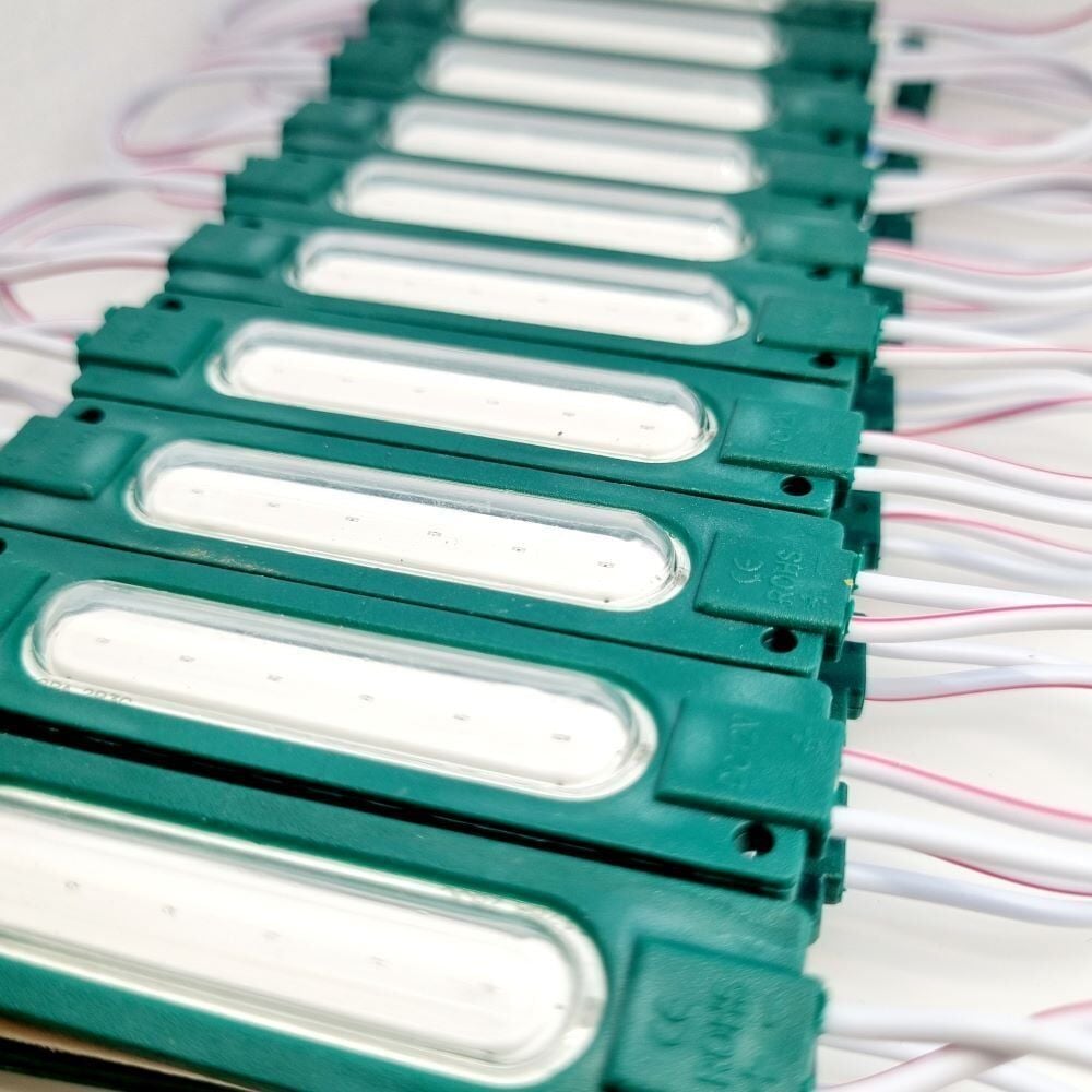 2W COB Led Modül Lensli Yeşil 12V 20 Adet (1884)