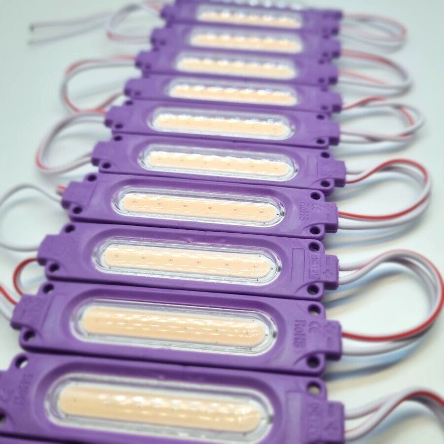 1887-2W COB LED MODÜL LENSLİ MOR 12V 20 ADET