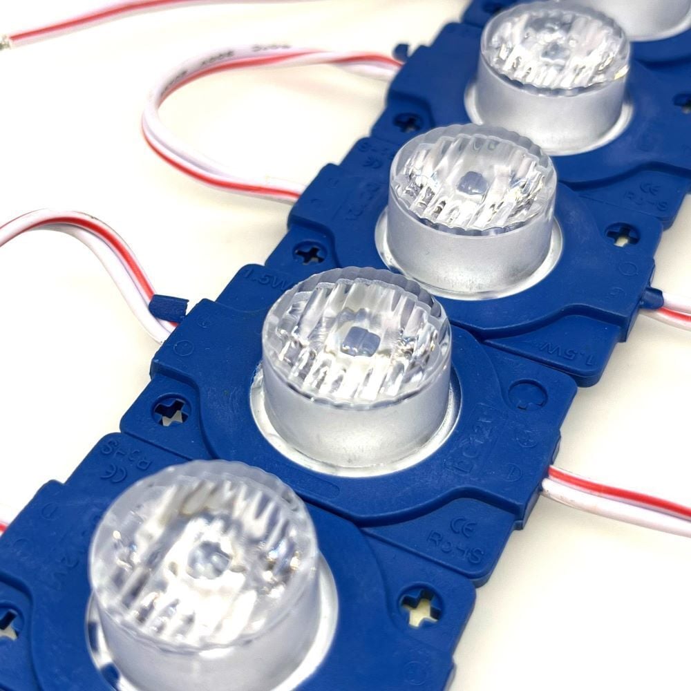 1.5W Led Modül Lensli Mavi 12V 20 Adet (2303)