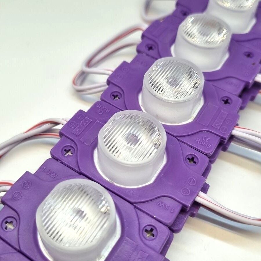 1.5W Led Modül Lensli MOR 12V 20 Adet (2308)