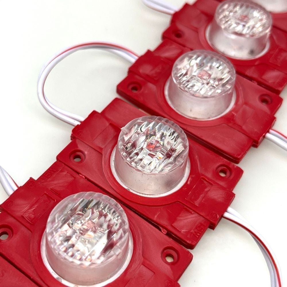 2312-1.5W LED  MODÜL LENSLİ KIRMIZI 24V 20 ADET