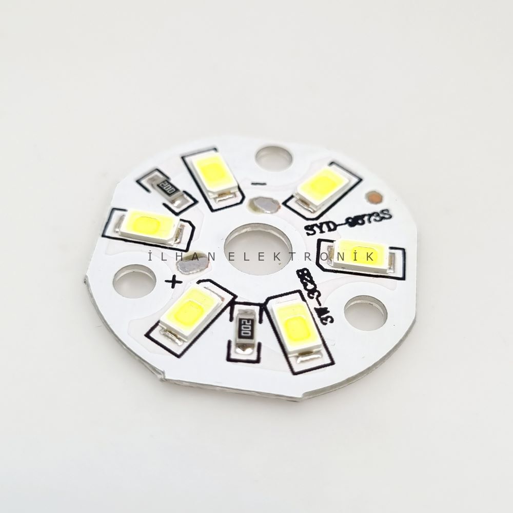 4060-24V 3W PCB BEYAZ 5630 6LED 3CM ÇAP