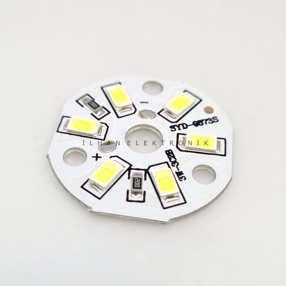 4060-24V 3W Pcb Beyaz 5630 6Led 3Cm Çap