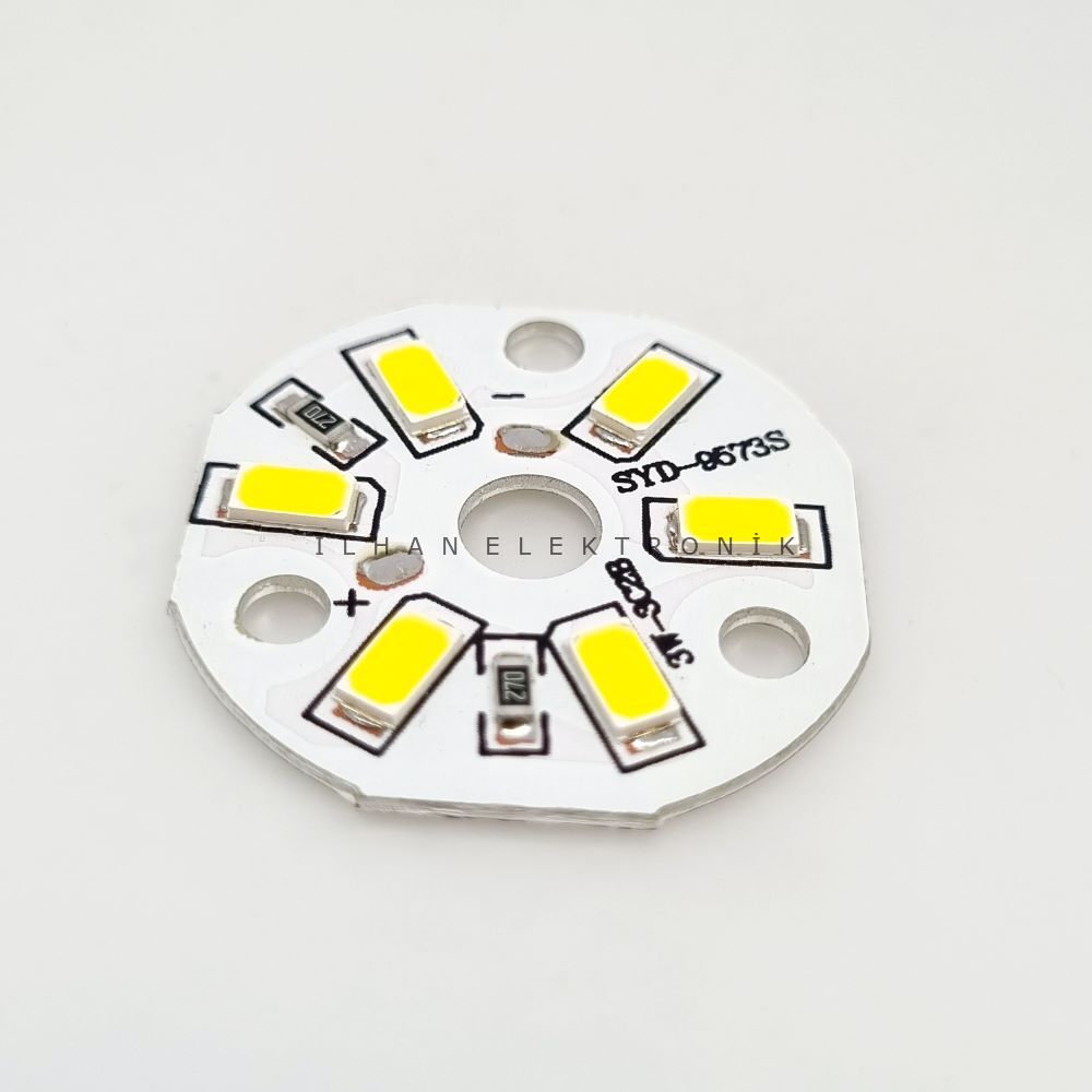 4061-24V 3W Pcb Günışığı 5630 6Led 3Cm Çap