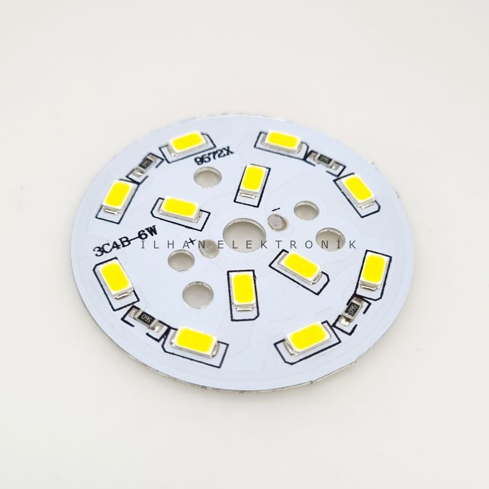 4070-24V 6W Pcb Beyaz 5630 12Led 5Cm Çap