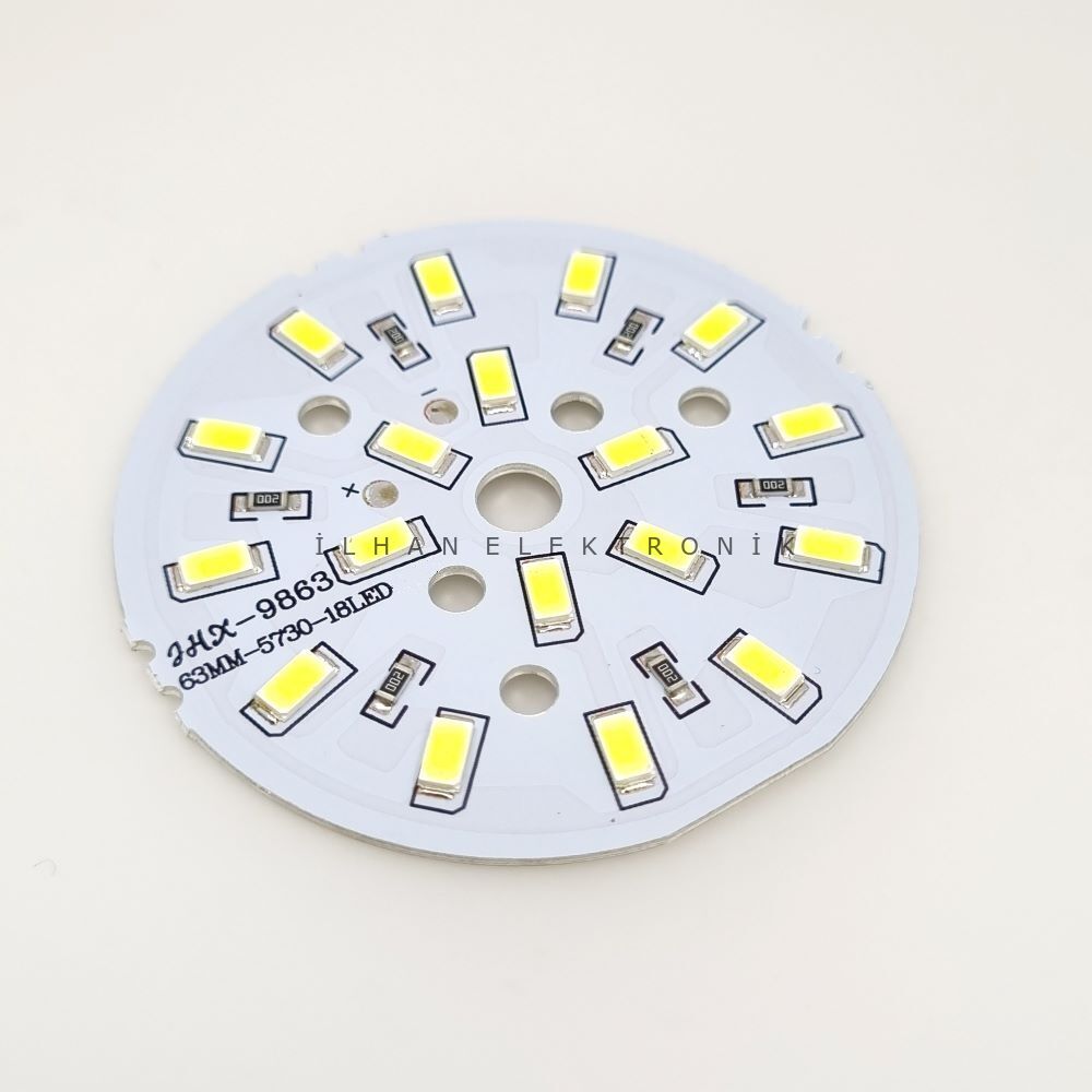 4080-24V 9W PCB BEYAZ 5630 18LED 6CM ÇAP