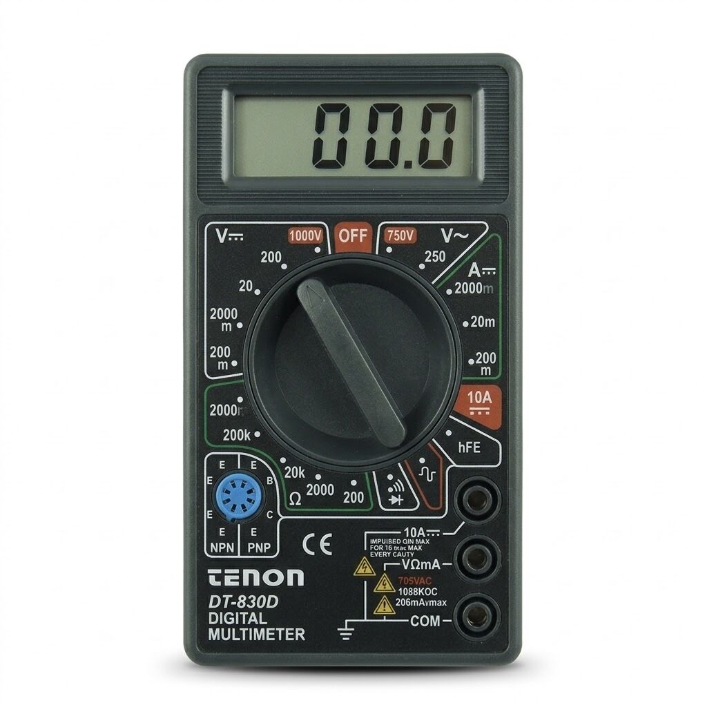 Dijital Avometre Multimetre Ölçü Aleti DT-830D